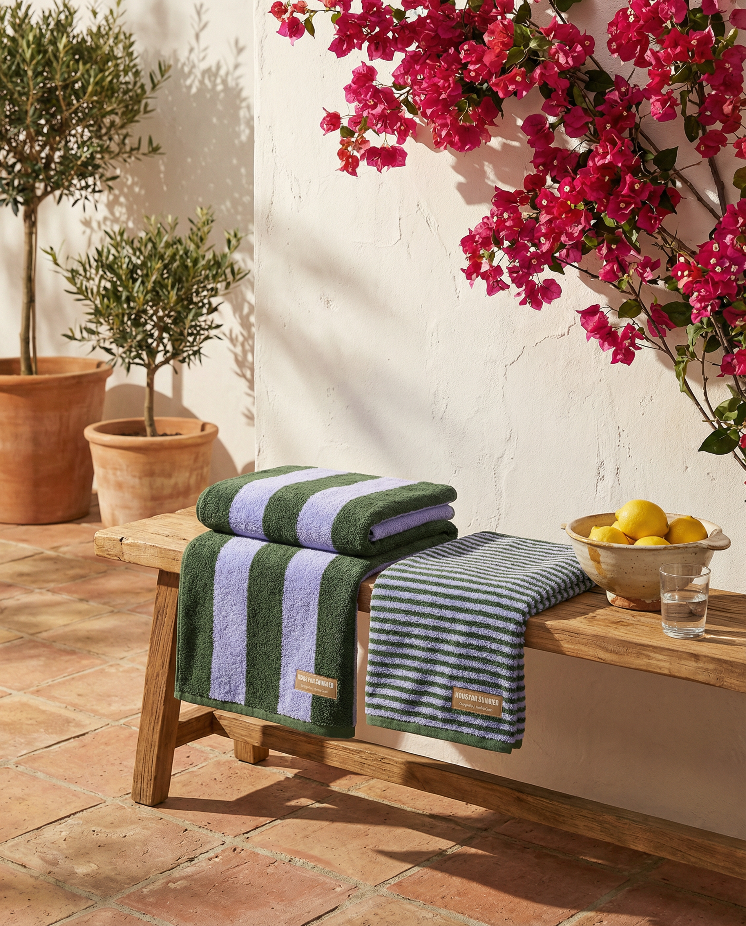 Home for Summer towels outdoors