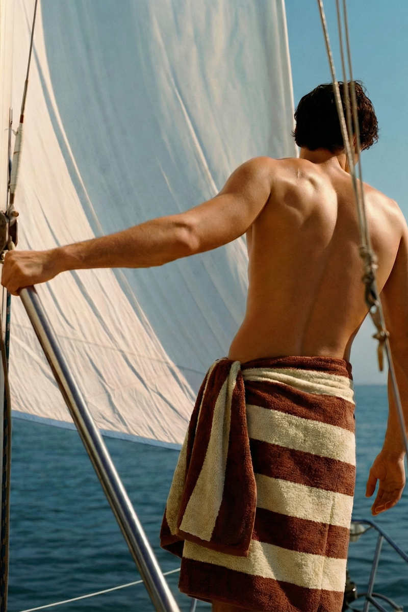 Beach Towel – Wisteria / Dust Vanilla