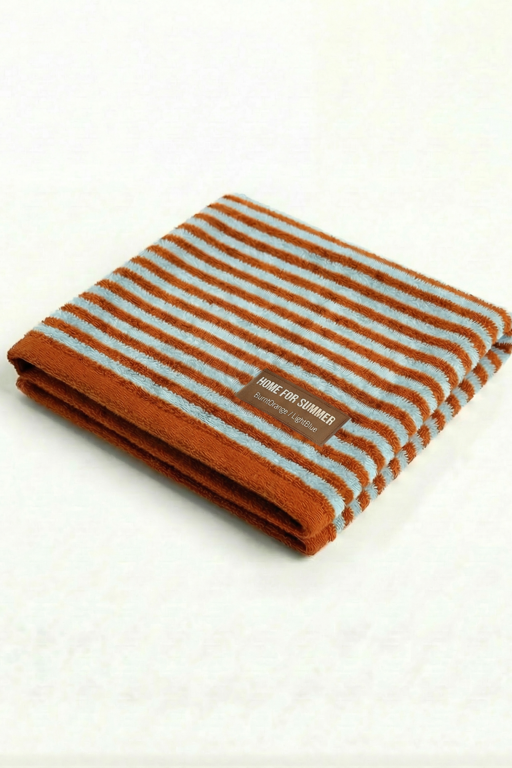 Hand Towel – Burnt Orange / Light Blue