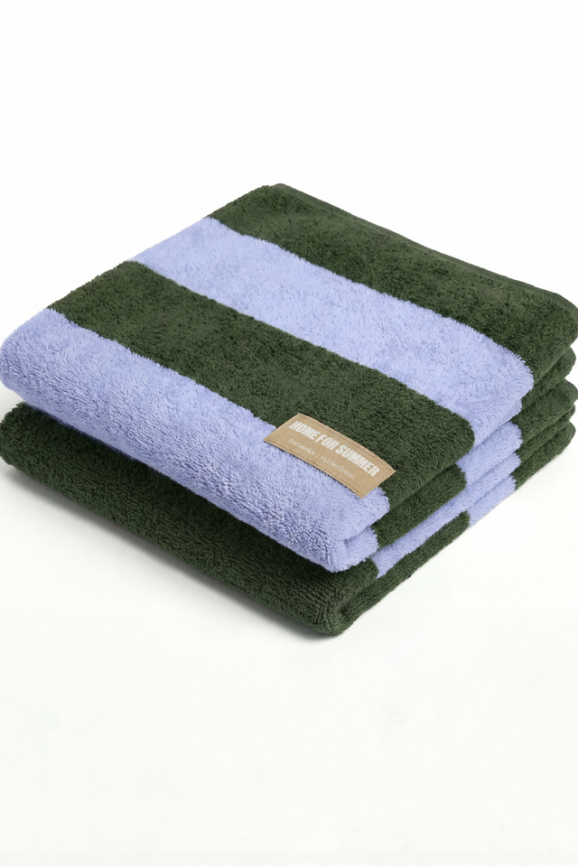 Beach Towel – Periwinkle / Hunter Green